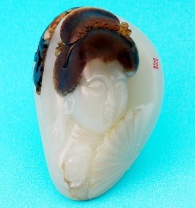 骨董 本物和田青白玉 細工手彫 唐子打鼓像 清代康熙通宝飾 根付 玉佩 縁起物 骨董 本物和田青白玉 細工手彫 唐子打鼓像 清代康熙通宝飾